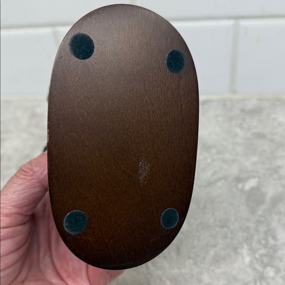 Statue of Cowboy and Bucking Bronco Equestrian Sculpture on wood base. 5 in x4.5 - Picture 6 of 7